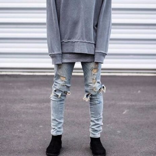 Skinny Ripped Jeans For Men Male Motorcycle  Jeans Skinny Ripped Jeans For Men Male Motorcycle  Jeans
