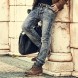 Mens Retro ripped jeans mens solid Washing denim jeans new Korean style casual trousers stretch man denim pants100% Cotton Mens Retro ripped jeans mens solid Washing denim jeans new Korean style casual trousers stretch man denim pants100% Cotton