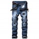 Men's Pleated Biker Jeans Pants Slim Fit Brand Designer Motocycle Denim Trousers For Male Straight Washed Multi Zipper Men's Pleated Biker Jeans Pants Slim Fit Brand Designer Motocycle Denim Trousers For Male Straight Washed Multi Zipper