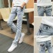 Spring and Summer New Men's Jeans Pant Korean Style Influx Sky Blue Casual Trousers Cool Stretch Man denim Pants  Spring and Summer New Men's Jeans Pant Korean Style Influx Sky Blue Casual Trousers Cool Stretch Man denim Pants