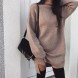 Autumn Winter Knitted Dress Women Turtleneck Long Sleeve Warm Sweater Dress Casual Solid Loose Mini Dresses  Autumn Winter Knitted Dress Women Turtleneck Long Sleeve Warm Sweater Dress Casual Solid Loose Mini Dresses