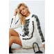 Neck twist knitted sweater dress women Elegant lace autumn winter dress 2018 Vintage long sleeve mini dress
