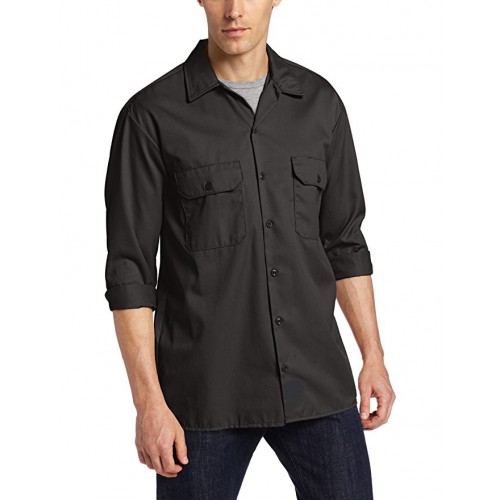 Men's Long-Sleeve Work Shirt Stain Release Wrinkle Resistant Cotton Shirt  Men's Long-Sleeve Work Shirt Stain Release Wrinkle Resistant Cotton Shirt