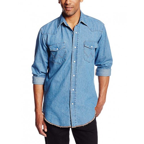 Men's Cowboy Cut Western Two Pocket Long Sleeve Snap Workshirt Men's Cowboy Cut Western Two Pocket Long Sleeve Snap Workshirt