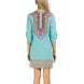 Women Bohemian Neck Tie Vintage Printed Ethnic Style Summer Shift Dress Women Bohemian Neck Tie Vintage Printed Ethnic Style Summer Shift Dress