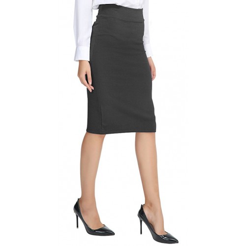 Women's Elastic Waist Stretch Pencil Skirt Women's Elastic Waist Stretch Pencil Skirt