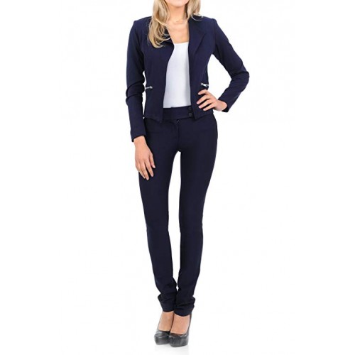 Womens Classic Wear to Work Solid Pants Suit Womens Classic Wear to Work Solid Pants Suit