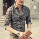 New Fashion Casual Men Shirt Long Sleeve Europe Style Slim Fit Shirt Men High Quality Cotton Floral Shirts Mens Clothes New Fashion Casual Men Shirt Long Sleeve Europe Style Slim Fit Shirt Men High Quality Cotton Floral Shirts Mens Clothes