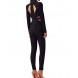Women's Cut Out 2 Pieces Slim Fit Blazer Jacket Pants Suit Set Women's Cut Out 2 Pieces Slim Fit Blazer Jacket Pants Suit Set