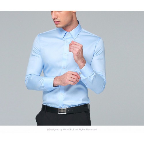 Men's Dress Shirt Cotton New Regular Fit Cufflink Shirts Business Long Sleeve Business Suits Shirts Solid Color Men's Dress Shirt Cotton New Regular Fit Cufflink Shirts Business Long Sleeve Business Suits Shirts Solid Color