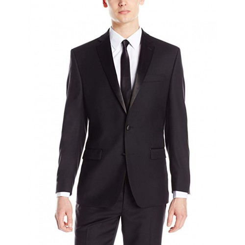Men's Modern Fit 100% Wool Tuxedo Suit Separate (Blazer and Pant) Men's Modern Fit 100% Wool Tuxedo Suit Separate (Blazer and Pant)